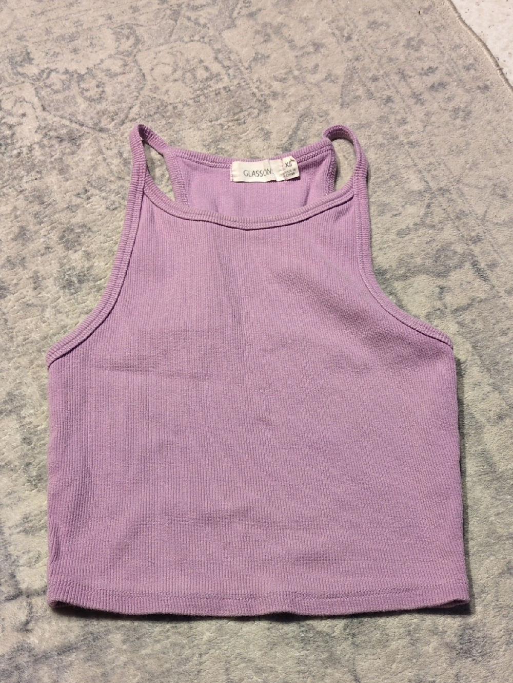 Glassons Lavender Ribbed High-Neck Tank